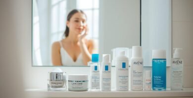 skincare, skincareroutine, lancome triple serum, la roche posay spf, avene serum